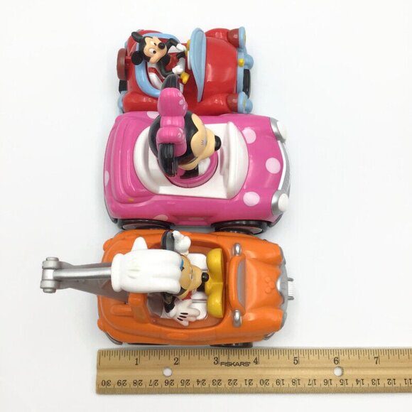 Disney Mickey Mouse Clubhouse Minnie Cars Pullback Spaceship Scooter Figures Lot - Picture 13 of 13